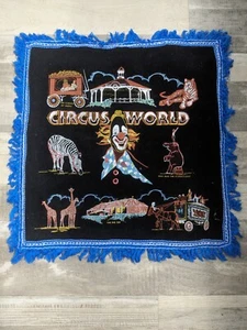 1984 Circus World Velvet Pillow Case Defunct Theme Park Closed 86 Florida Rare - Picture 1 of 19