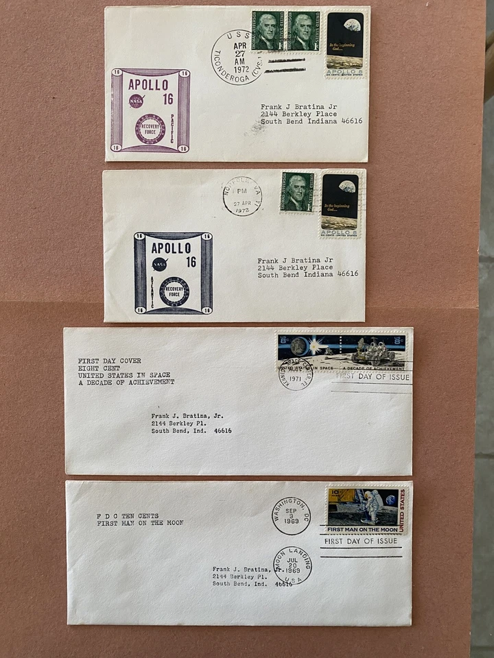 1969, 1971, 1972 Covers Moon Landing, Space Achievement, Apollo 16 & 8 - Image 1 of 1