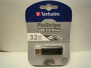 **NEW** Verbatim Pinstripe 32GB USB 3.0 Flash Drive - Picture 1 of 2