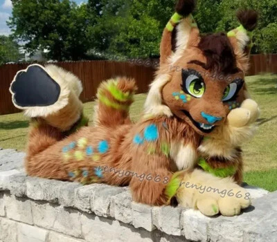 Traje de piel largo Husky perro zorro disfraces mascota disfraz fiesta anuncio vestido #399 Foto 1 de 3