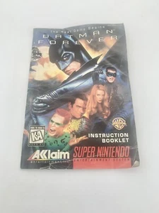 Folleto manual de instrucciones Batman Forever Super Nintendo SNES SOLAMENTE - Imagen 1 de 2