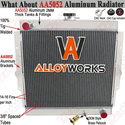 Radiador de 3 filas para Toyota Land Cruiser 90-1992 FJ70/FJ73/FJ75 3F 4,0 L GASOLINA MT Foto 1 de 4