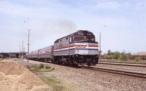 AMTRAK 244 Eisenbahn Zug Lokomotive UTICA NY Original 1996 Foto Dia - Bild 1 von 1