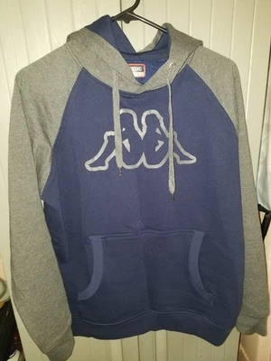 Sudadera con Capucha Rara Kappa Zaiver Para Hombre Logo Azul Marino-GrisDkMel Mediana  Foto 1 de 3