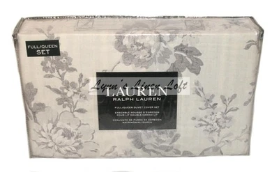 RALPH LAUREN Figueroa Floral Neutral 3P Full/ Queen Duvet Set NEW 1ST QUALITY - Image 1 of 4