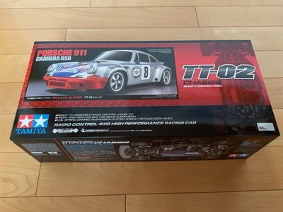 Tamiya 1/10 RC No.571 Porsche 911 Carrera RSR TT-02 Chassis On-Road New from JP - Image 1 of 4