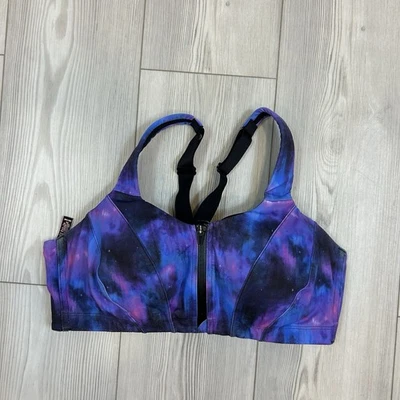 Victoria’s Secret Knockout Front Close Purple Blue Sports Bra 38D Underwire - Image 1 of 4