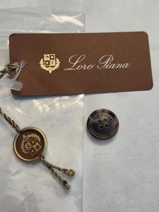 Loro Piana kleiner Ersatzknopf braun Schildpatt Farbe 4 Loch flach - Bild 1 von 7