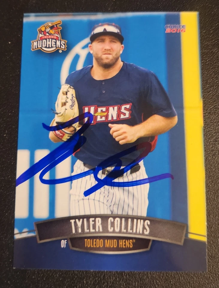 Tyler Collins Autograph Signed 2016 Choice Toledo Mud Hens Detroit Tigers - Image 1 of 1
