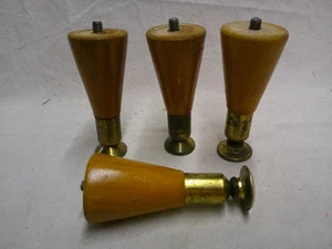 Vintage Stubby 4" Tisch Möbelbeine (4) gebraucht 1959 1966 Ära Danish Modern - Bild 1 von 4