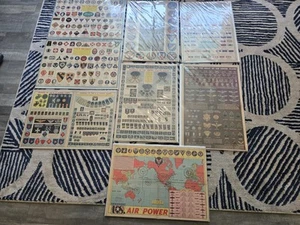 WWII Newspaper Full Page Military Insignia Medals Maps 8 Full Pages Sealed  - Picture 1 of 18