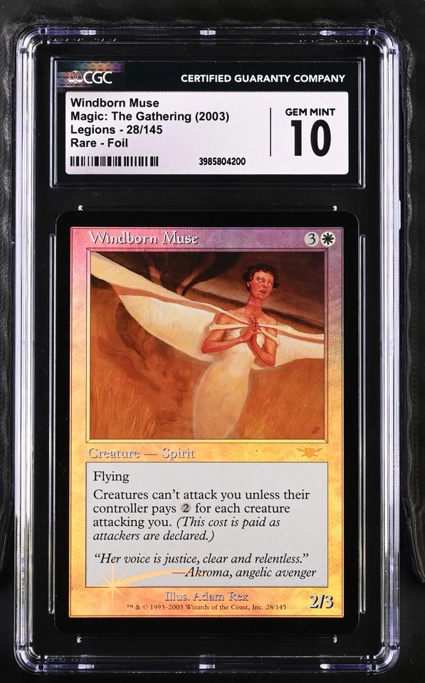 WINDBORN MUSE Legions Foil Rare CGC 10 MTG [Nostalgium] - Image 1 of 2