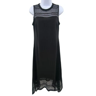 Vestido American Living 10 Negro Malla Recorte Playa Fiesta Gótico Resort Viaje LBD Foto 1 de 4