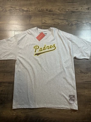 San Diego Padres Mitchell & Ness T-Shirt XL Gray MLB Cooperstown Collection - Image 1 of 4
