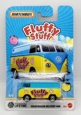 Matchbox 25 Candy Series Fluffy Stuff Volkswagen Van Delivery Van Algodón Caramelo  Foto 1 de 4
