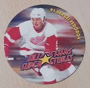 SERGEI FEDOROV - 1994-95 Kraft Hockey Collection - All-Star Peanut Butter Disc - Picture 1 of 2