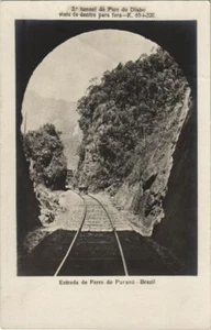 CPA AK Estrada de Ferro do Parana - Tunnel do Pico do Diabo BRAZIL (1084817) - Foto 1 di 2