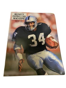 Bo Jackson Warren Moon Vintage Beckett Football Card Magazine Nov 1990 Issue #8