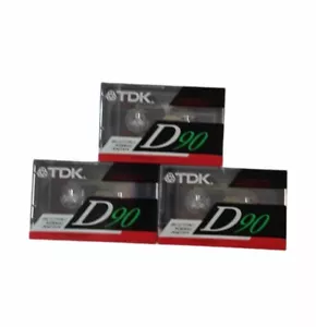 (3) Cassette Dinámico de Audio Estándar TDK D90 Tipo I Bajo Ruido Alta Salida - Imagen 1 de 4