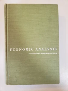 Economic Analysis for Engineering and Managerial Decision Making Vintage HC 1962 - Picture 1 of 4