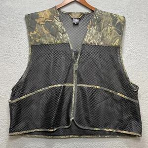 QUAIL UNLIMITED Camo Hunting Shooting Vest Mens 2XL Break Up Pockets Zippered - Picture 1 of 6