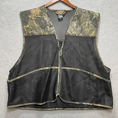 QUAIL UNLIMITED Camo Hunting Shooting Vest Mens 2XL Break Up Pockets Zippered - Image 1 of 4