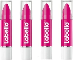 Labello Crayon Lipstick Hot Pink Matitone Labbra in Confezione da 4x3g, Balsamo - Imagen 1 de 3