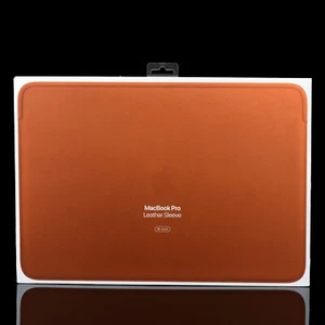 Apple Leather Sleeve Pouch Case Cover For 16-inch MacBook Pro 16 - Saddle Brown - Picture 1 of 5