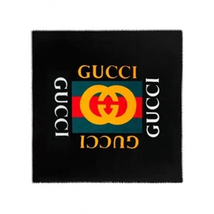Neu mit Etikett Gucci schwarz Modal Seide großer Schal Stola mit ineinandergreifendem G Logo $ 445 - Bild 1 von 10