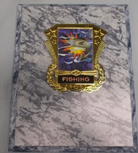 Hologramm FISCH Plakette hellblau Tafel 8 x 10 Größe Trophäe Auszeichnung - Bild 1 von 1