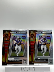 2023 PANINI DONRUSS OPTIC 2x JUSTIN JEFFERSON CHAIN REACTION HOLO PRIZM #CR-JJ - Picture 1 of 6