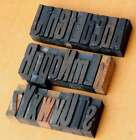 A-Z mixed alphabet letterpress wooden printing blocks wood type vintage printer~