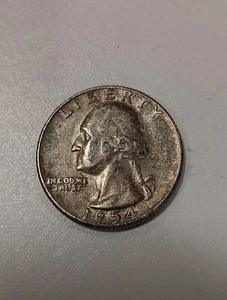 1954 Washington Quarter Coin Silver 25c Circulated - Picture 1 of 2