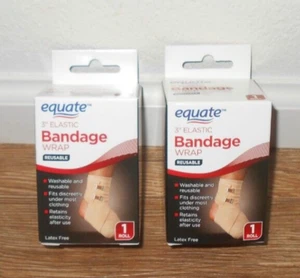 Equate Two 3 Inch Elastic Washable & Reusable Bandage Wrap - Picture 1 of 1