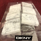 New DKNY Square Ridged Marble Shower Curtain Hooks Set Of 12 (~1.5”) Resin
