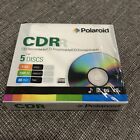 Polaroid CDR Recordable 52X 700MB 80 Min 5 Discs  NEW