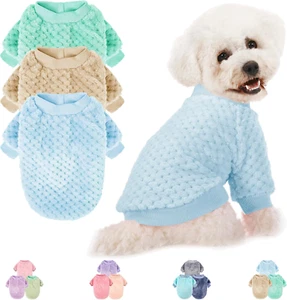 Dog Sweater, Dog Sweaters for Small Medium Dogs or Cat, Warm Soft Flannel Pet Cl - Picture 1 of 8