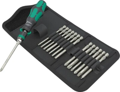 Wera Ratchet Screwdriver Set RA-R M Set 1. 16pc PH PZ TX HEX SL 051061 - Image 1 of 4