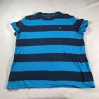 American Eagle Shirt Mens Extra Large Blue Striped Tee Summer Workout Casual Gym