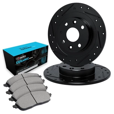 For Suzuki Swift 13-17 Brake Kit eLINE Series Drilled & Slotted Rear Brake Kit w - Imagem 1 de 4
