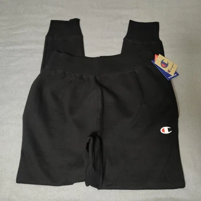 Champion - Pantalones deportivos/joggers para hombre medianos - negros - tejido inverso Foto 1 de 4