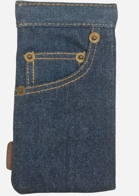 Vintage Optoplast Denim Jeans Soft Eyeglasses Sunglasses Case - Rare! - Image 1 of 4