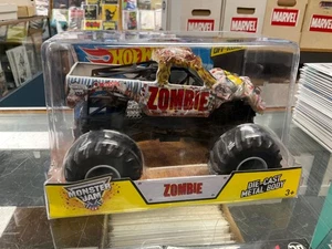 MONSTER JAM ZOMBIE HOT WHEELS TRUCK OFF ROAD 1:24 DIE CAST SEALED METAL BODY - Picture 1 of 7