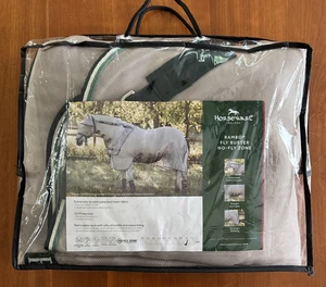 Rambo Fly Buster Pferd Fliegen UV Blatt & Nackenschutz ohne Fliegenzone - 84" Haferflocken - Bild 1 von 8