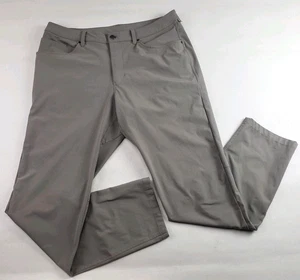 Lululemon Classic ABC Pant Herren 36x33 grau salbei Freizeit Chino Warpstreme Hose - Bild 1 von 9