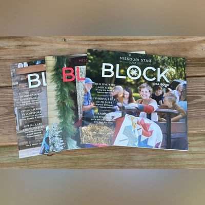 Set of 3 Missouri Star Quilt BLOCK Magazines br Idea Book 2022 - Image 1 of 4