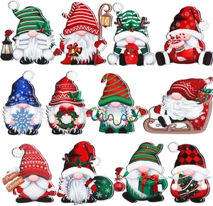 24 Stück Weihnachtswichtel Holzschmuck Christbaumschmuck zum Aufhängen - Bild 1 von 12