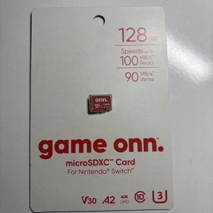 Game Onn 128 GB microSDXC U3 Memory Card for Nintendo Switch - NEW - Picture 1 of 1