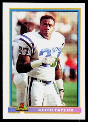 Keith Taylor, 1991 Bowman, #204, Indianapolis Colts, - Image 1 of 2