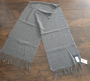 Polo Ralph Lauren Herren Schal Grau Wolle Halstuch Made In Italy Neu mit Etikett - Bild 1 von 14